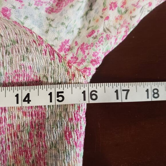 Penelope Rose Smocked Floral Ruffle Tiered Midi Dress Size XL Prairie Cottage - Picture 12 of 14